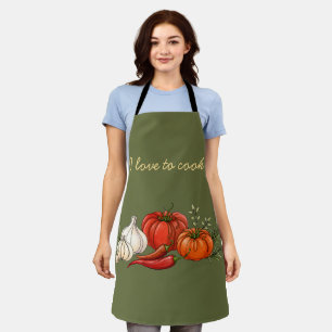 Küchen-Schürze 'Liebe zum Kochen von Gemüse' Schürze