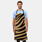 Küchen-Schürze mit auffälligem Zebrafell-Tierdruck Schürze (Getragen)