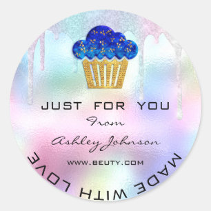 Kuchen Selbstgebackene Bäckerei Süßigkeiten Muffin Runder Aufkleber