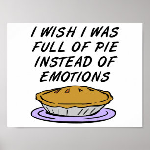 Kuchen statt Emotionen Lustiges Poster