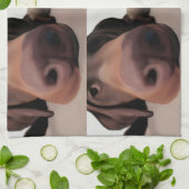 Küchen-Stoff-Hundenase Geschirrtuch (Gefaltet)