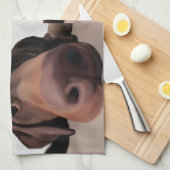 Küchen-Stoff-Hundenase Geschirrtuch (Viertel Falte)