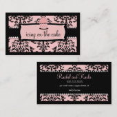 Kuchen-süßes Zuckerglasur-Rosa des Tüpfelchen auf Visitenkarte (Vorne/Hinten)