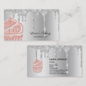 Kuchen & Süßigkeiten Backwaren Rose Gold Visitenkarte (Vorne/Hinten)