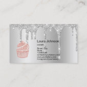 Kuchen & Süßigkeiten Backwaren Rose Gold Visitenkarte (Rückseite)