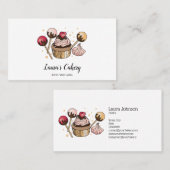 Kuchen & Süßigkeiten Cupcake Zuhause Bäckerei Trop Visitenkarte (Vorne/Hinten)