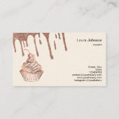 Kuchen & Süßigkeiten Cupcake Zuhause Bäckerei Trop Visitenkarte (Rückseite)