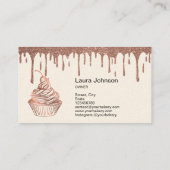 Kuchen & Süßigkeiten Cupcake Zuhause Bäckerei Trop Visitenkarte (Rückseite)