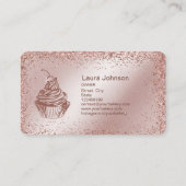 Kuchen & Süßigkeiten Cupcake Zuhause Bäckerei Trop Visitenkarte (Rückseite)