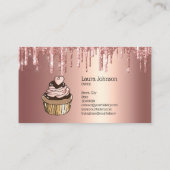 Kuchen & Süßigkeiten Cupcake Zuhause Bäckerei Trop Visitenkarte (Rückseite)
