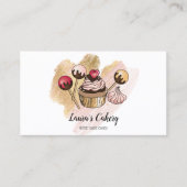 Kuchen & Süßigkeiten Cupcake Zuhause Bäckerei Trop Visitenkarte (Vorderseite)