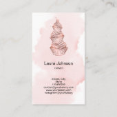 Kuchen & Süßigkeiten Cupcake Zuhause Bäckerei Trop Visitenkarte (Rückseite)