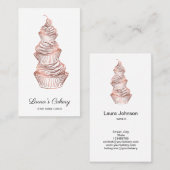 Kuchen & Süßigkeiten Cupcake Zuhause Bäckerei Trop Visitenkarte (Vorne/Hinten)