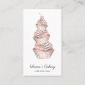Kuchen & Süßigkeiten Cupcake Zuhause Bäckerei Trop Visitenkarte (Vorderseite)