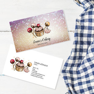 Kuchen & Süßigkeiten Cupcake Zuhause Bäckerei Trop Visitenkarte