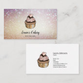 Kuchen & Süßigkeiten Cupcake Zuhause Bäckerei Trop Visitenkarte (Vorne/Hinten)