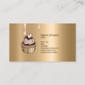 Kuchen & Süßigkeiten Cupcake Zuhause Bäckerei Trop Visitenkarte (Rückseite)
