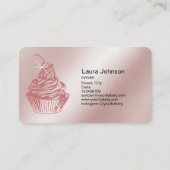 Kuchen & Süßigkeiten Cupcake Zuhause Bäckerei Trop Visitenkarte (Rückseite)