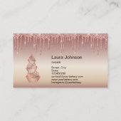 Kuchen & Süßigkeiten Cupcake Zuhause Bäckerei Trop Visitenkarte (Rückseite)