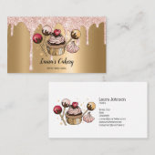 Kuchen & Süßigkeiten Cupcake Zuhause Bäckerei Trop Visitenkarte (Vorne/Hinten)