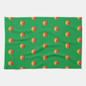 Küchen-Teekanne Grün Geschirrtuch (Horizontal)