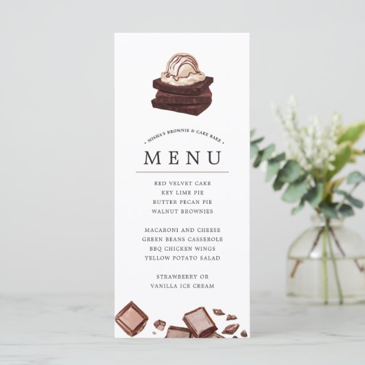 Kuchen | Themenmenü Menükarte (Stehend Vorderseite)