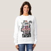 Kuchen-Totempfahlstrickjacke Sweatshirt (Vorne ganz)