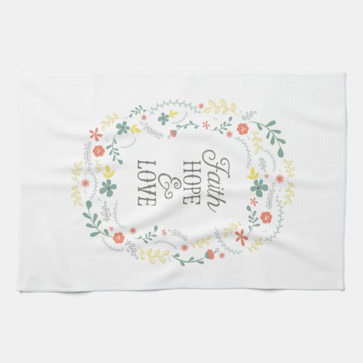 Küchen-Tuch-Bibelscripture-Glauben-Hoffnungs-Liebe Geschirrtuch (Horizontal)