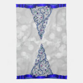 Küchen-Tuch - Kobalt-Wirbels-Baum Handtuch (Vertikal)