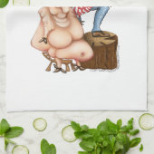 Küchen-Tuch-Schwein-Humor/veganer Humor Handtuch (Gefaltet)