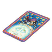 KUCHEN ÜBER DEN MANN AUF DEM MUND, FARBIGER WEISS MAGNET (Linke Seite)