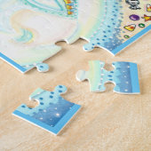 KUCHEN ÜBER DEN MANN AUF DEM MUND, FARBIGER WEISS PUZZLE (Seite)