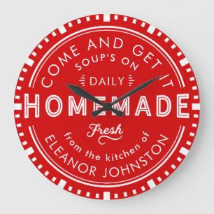 Küchen-Uhr-selbst gemachte Retro kundenspezifisch Große Wanduhr