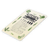 Küchen-Umrechnungstabelle: Tassen und Löffel 4x6 M Magnet (Linke Seite)