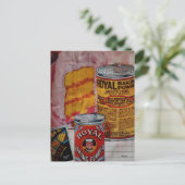 Kuchen und Backpulver Collage Postkarte (Stehend Vorderseite)