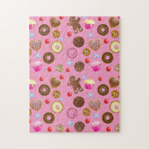 Kuchen und Backwaren farbig