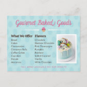 Kuchen und Backwaren Postkarte (Rückseite)