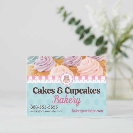 Kuchen und Backwaren Postkarte (Stehend Vorderseite)