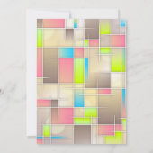 Kuchen und Cocktails Geometrisches Design Geburtst Einladung (Rückseite)