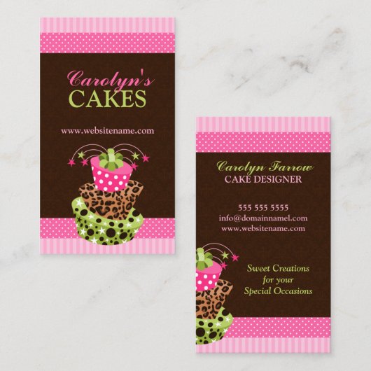 Kuchen-und Damast-Bäckerei Visitenkarte (Vorne/Hinten)