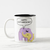 Kuchen-und der Butterglücklicher Mutter Tag! Zweifarbige Tasse (Links)