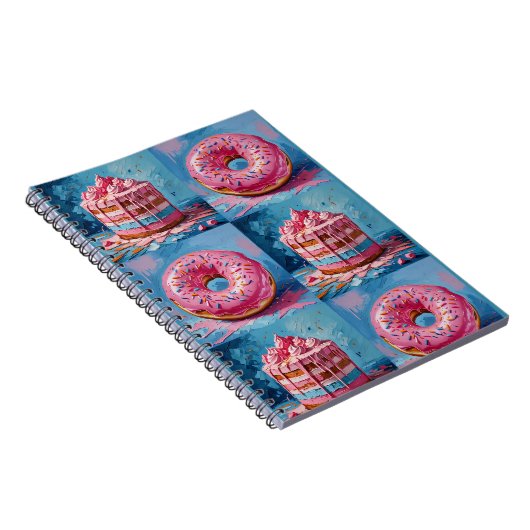 Kuchen und Donut-Notebook Notizblock (Rechte Seite)