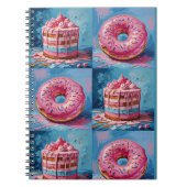 Kuchen und Donut-Notebook Notizblock (Vorderseite)