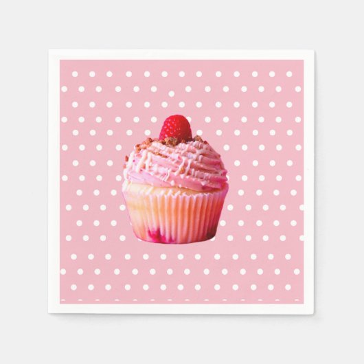 Kuchen und Dots farbenfrohe Napkins Serviette (Vorderseite)