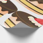Kuchen und Erdbeere Geschenkpapier