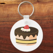 Kuchen und Erdbeere Schlüsselanhänger (Vorderseite)