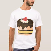 Kuchen und Erdbeere T-Shirt (Vorderseite)