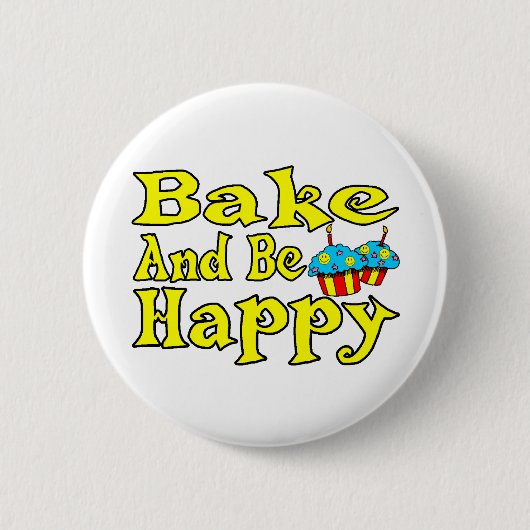 Kuchen und glücklich sein button (Vorderseite)