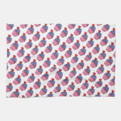 Kuchen und Herzen Geschirrtuch (Horizontal)