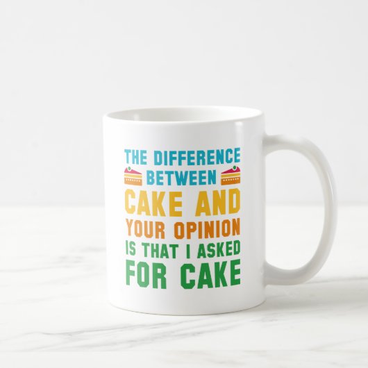 Kuchen und Ihre Meinung Kaffeetasse (Rechts)